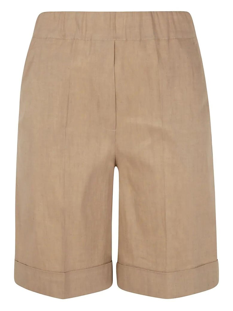 linen stretch delave shorts by Selfnex