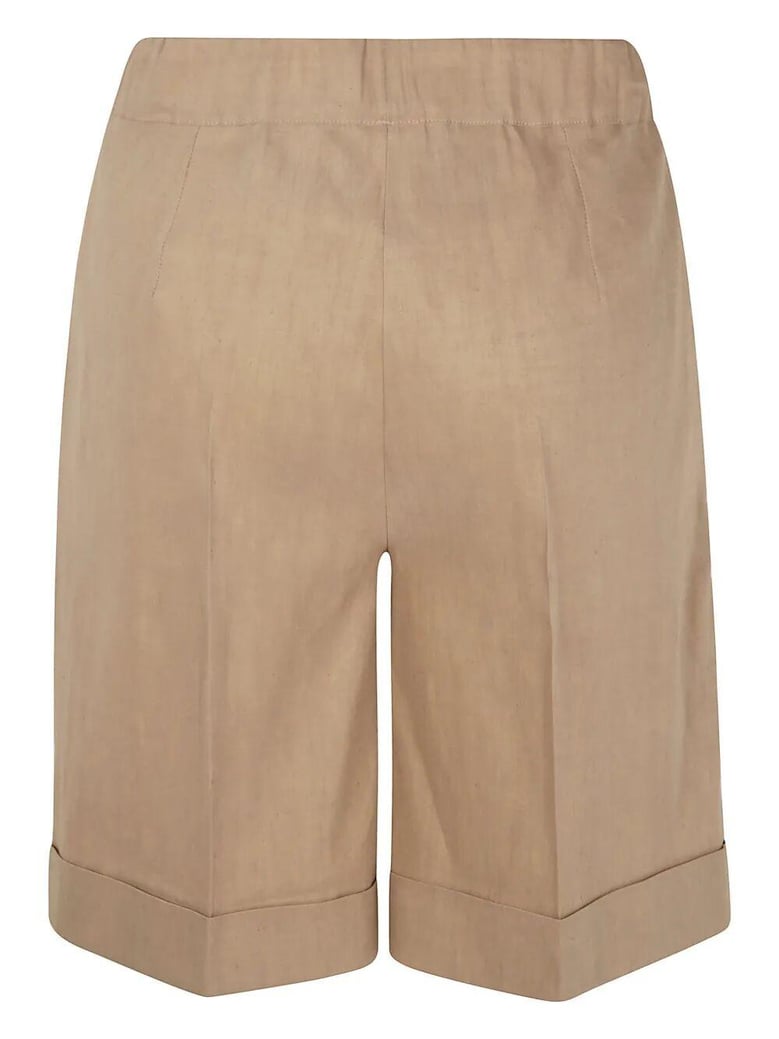 linen stretch delave shorts by Selfnex