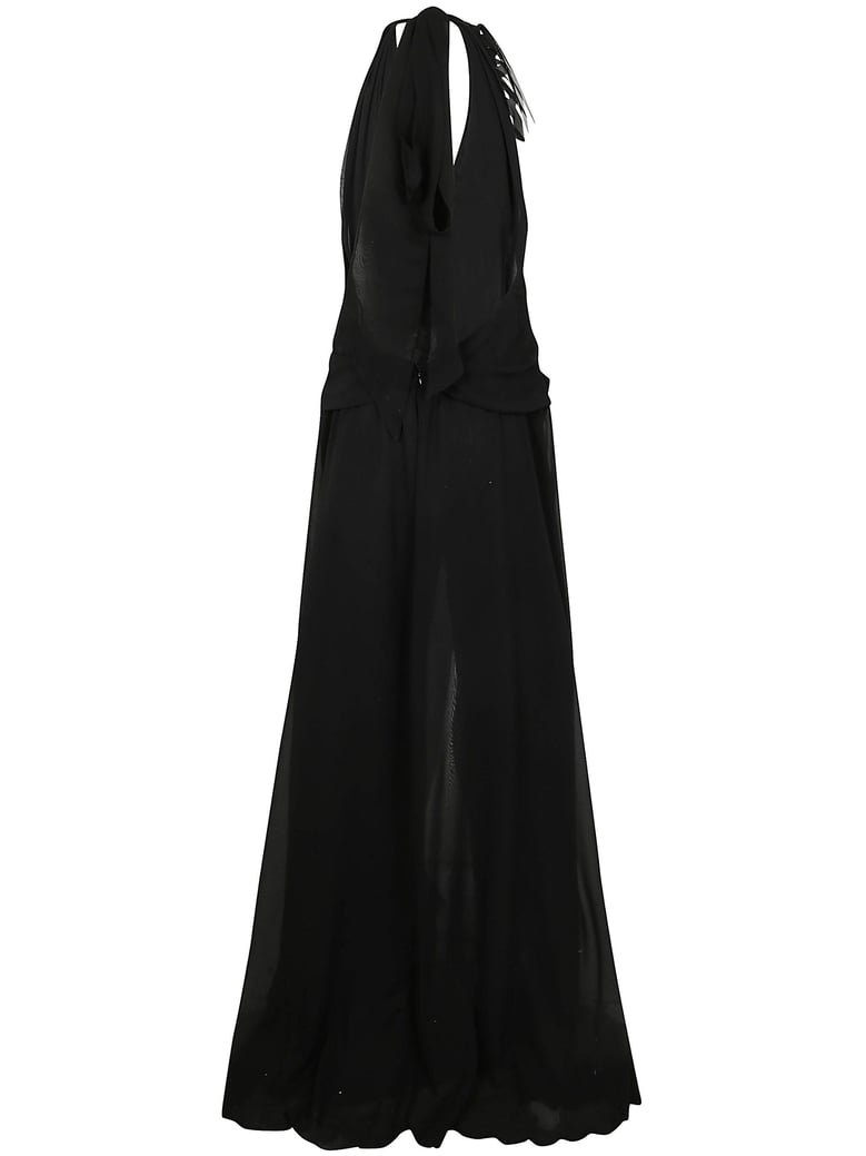 georgette dress with fringe by Selfnex
