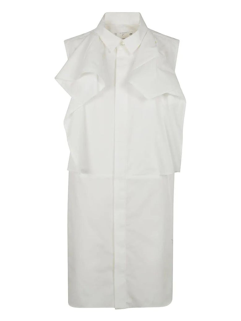 ruffle detail shirt dress by Selfnex