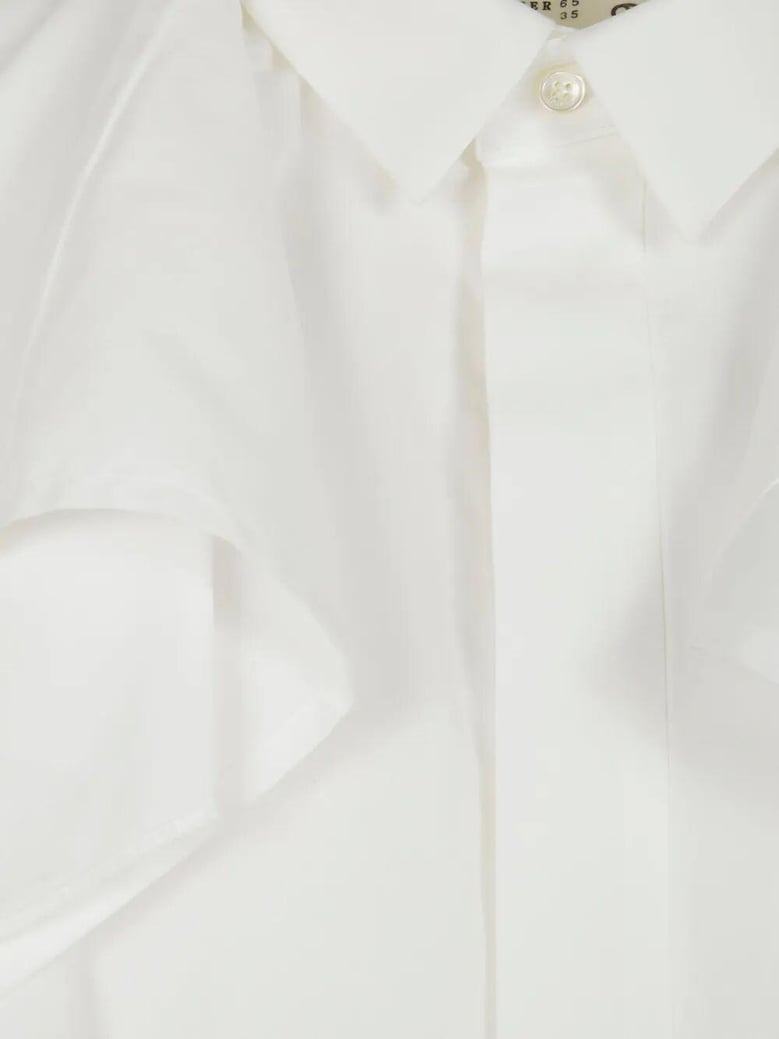 ruffle detail shirt dress by Selfnex