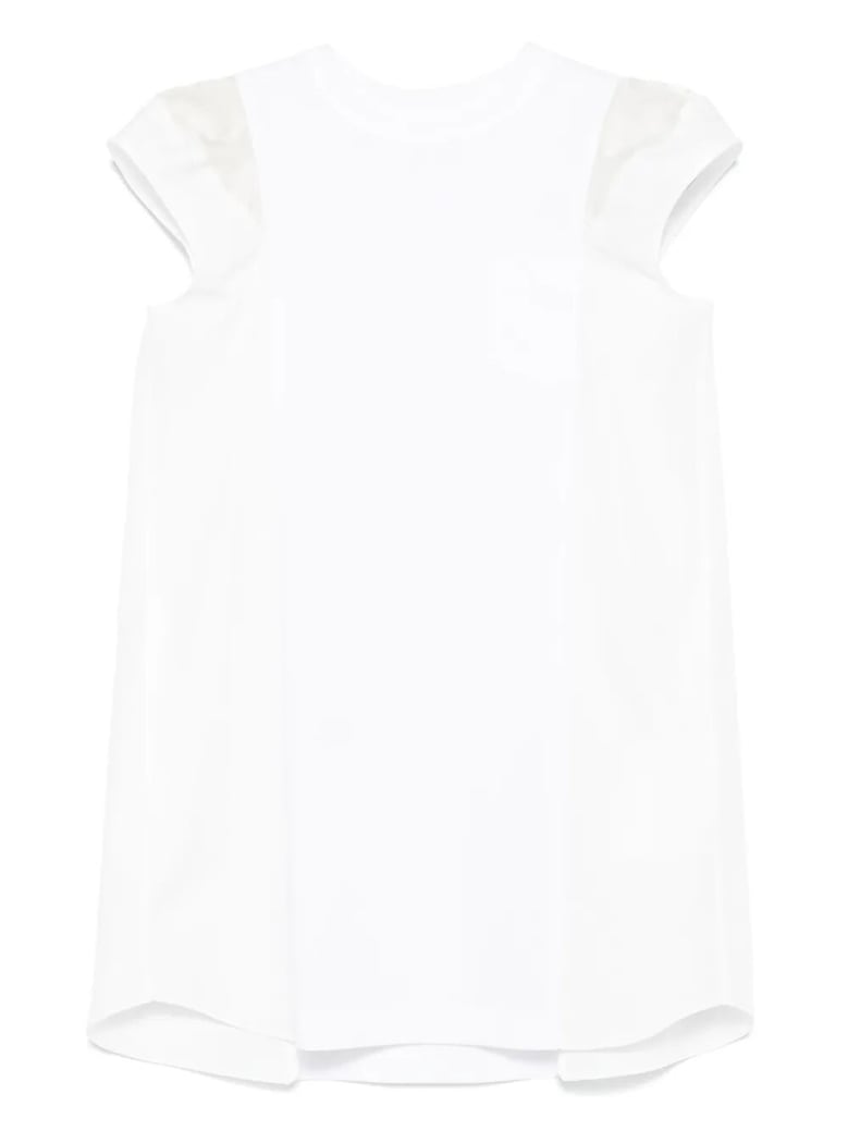 popeline x cotton jersey dress by Selfnex
