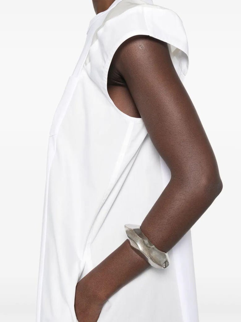 popeline x cotton jersey dress by Selfnex