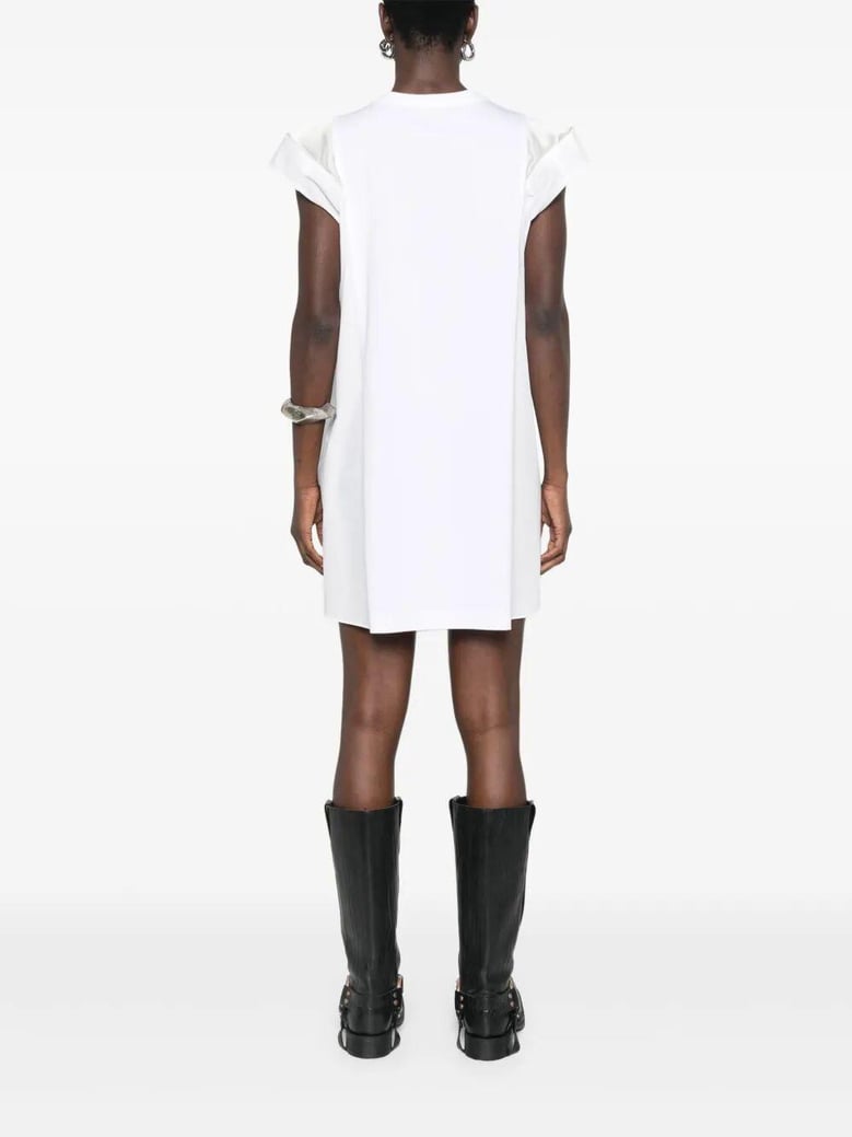 popeline x cotton jersey dress by Selfnex