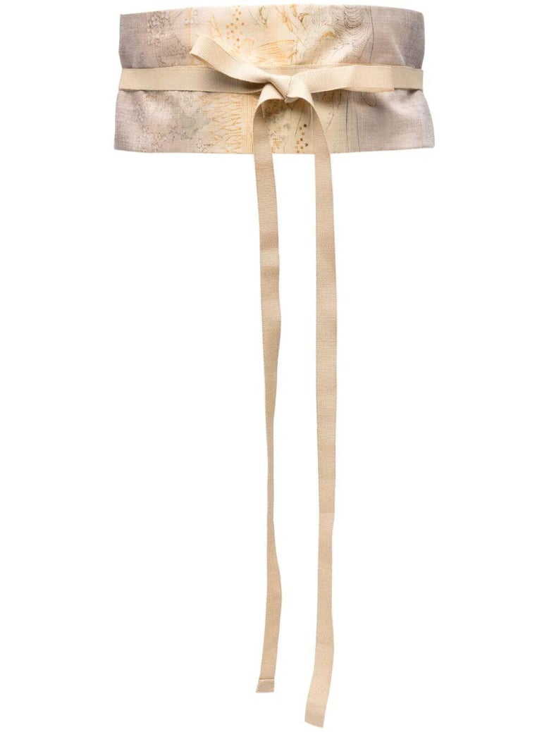 obi embroidered belt by Selfnex