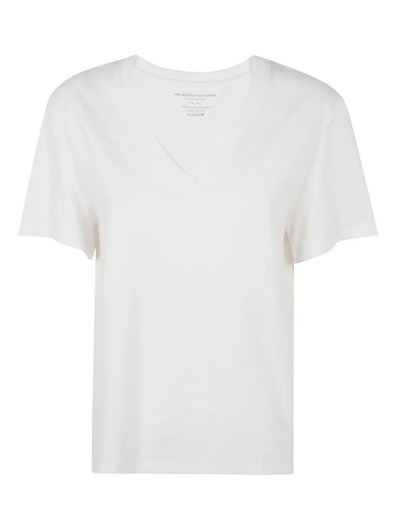 short sleeves v neck sweater by Selfnex