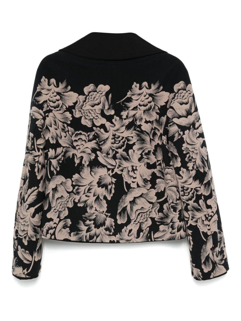 double print & embroidered jacket by Selfnex