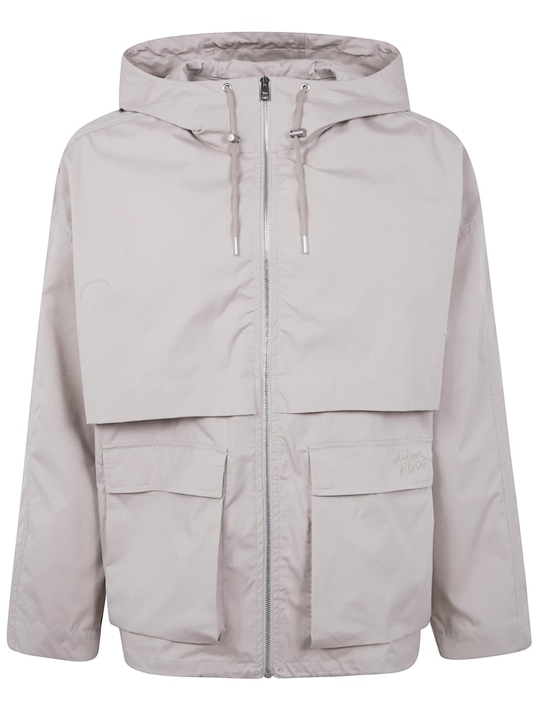 hooded zipped windbreaker by Selfnex