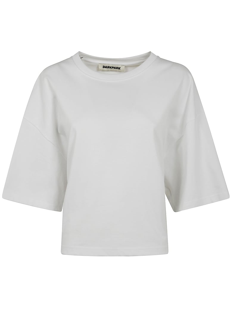 doyle cropped draped short sleeve tee by Selfnex