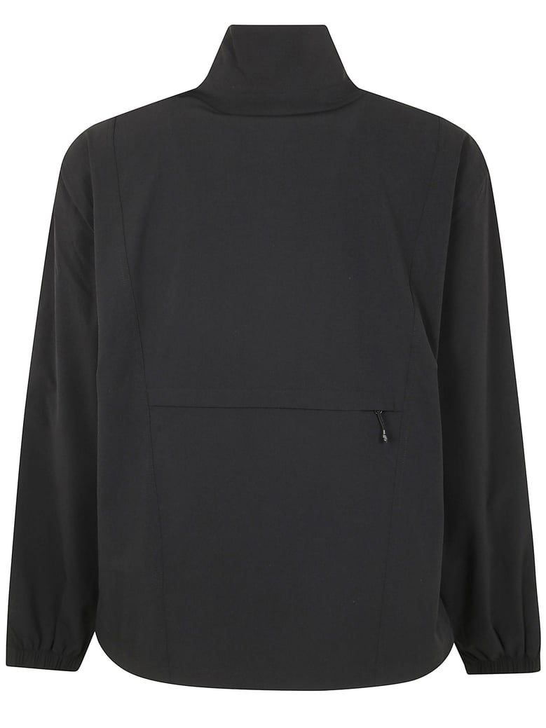 black stretch nylon windbreaker by Selfnex