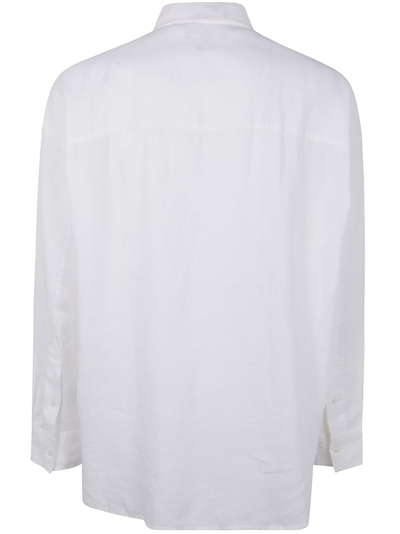 long sleeves linen 2 pockets over shirt by Selfnex