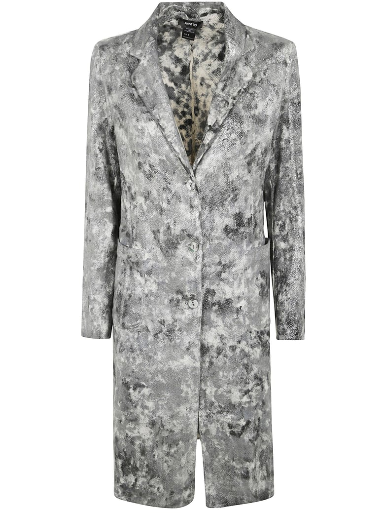 camouflage rever neck micro mat stitch duster with lamination by Selfnex