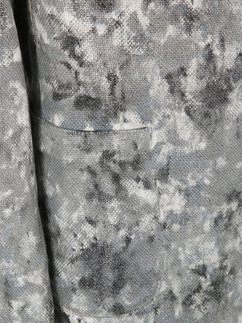 camouflage rever neck micro mat stitch duster with lamination by Selfnex