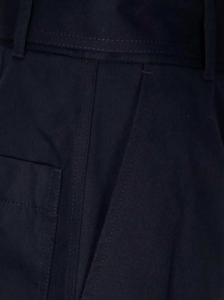 belted round leg pant by Selfnex