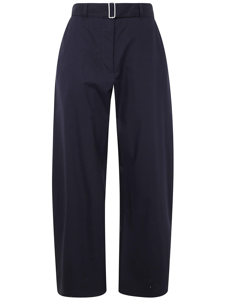 belted round leg pant by Selfnex
