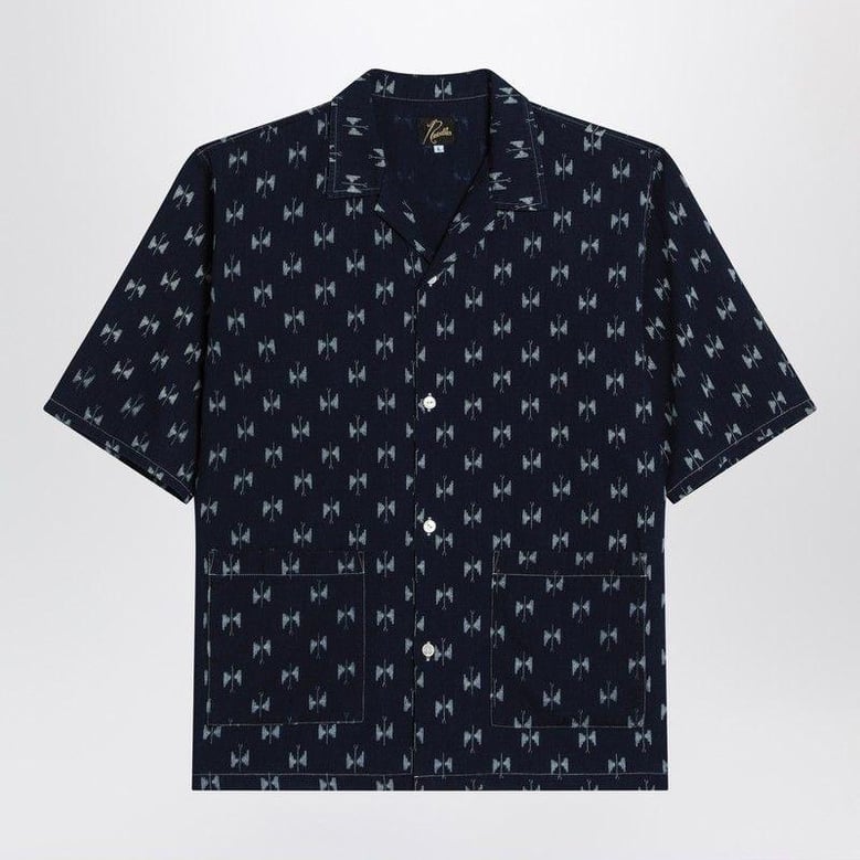 blue denim shirt with bow ties by Selfnex