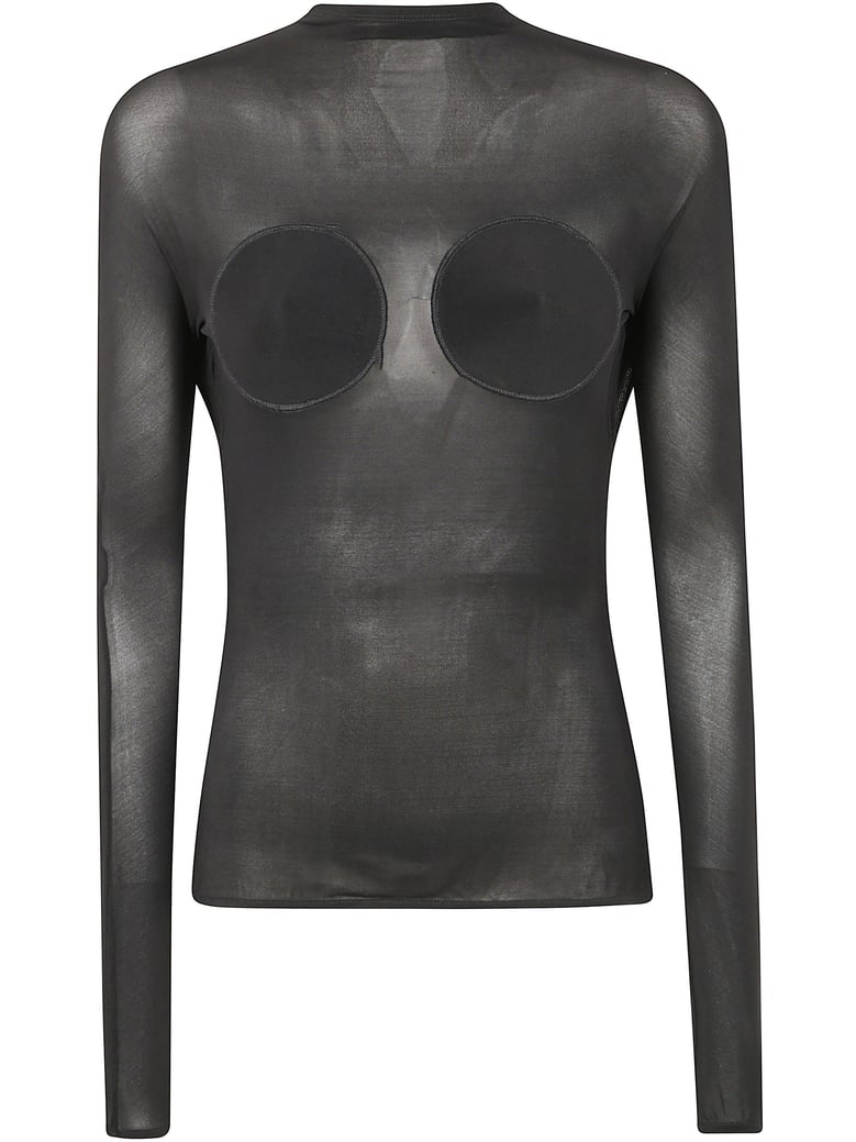 light jersey backless top with covered cup detail by Selfnex