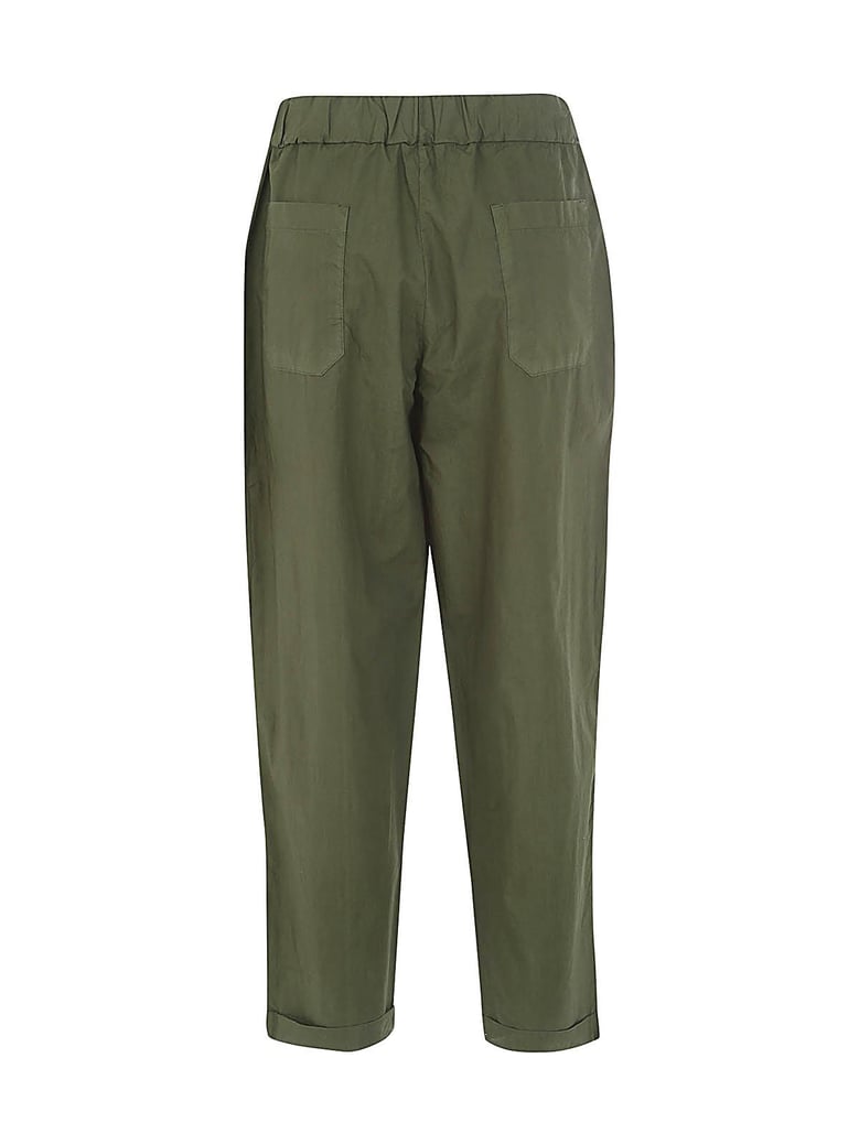 elastic waist trousers with pockets by Selfnex