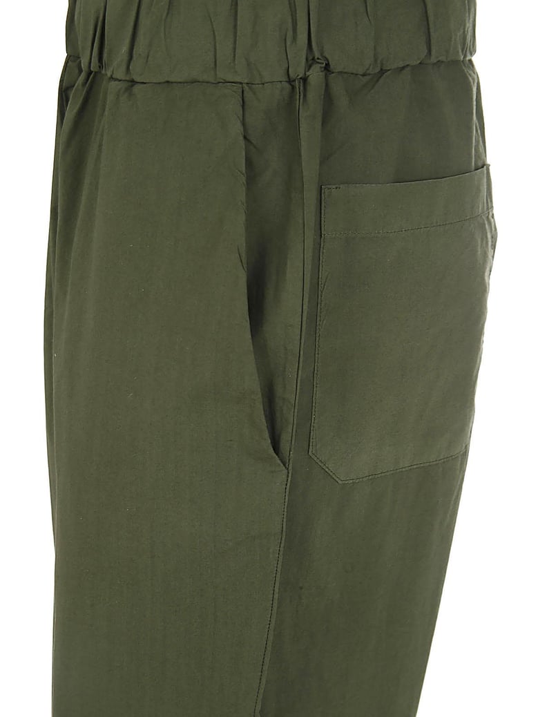 elastic waist trousers with pockets by Selfnex