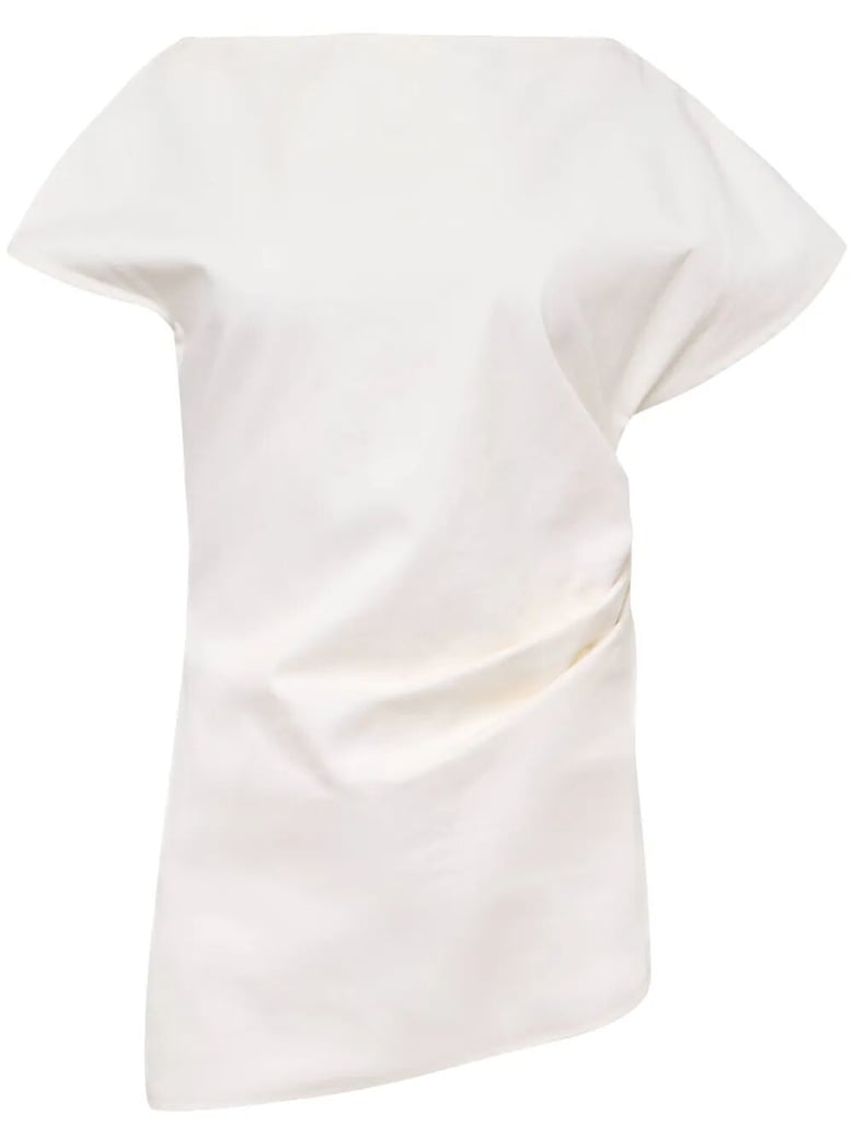 asymmetric draped top by Selfnex