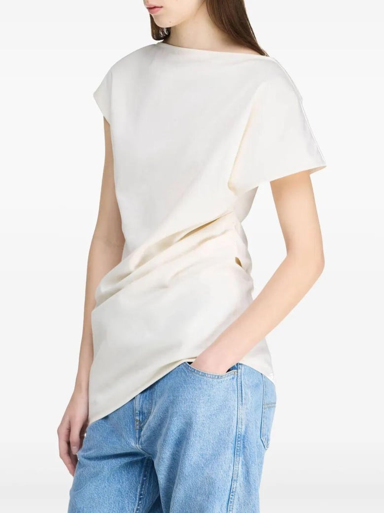 asymmetric draped top by Selfnex