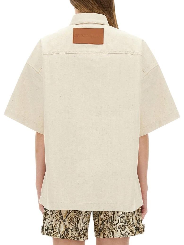 ivory cotton shirt by Selfnex