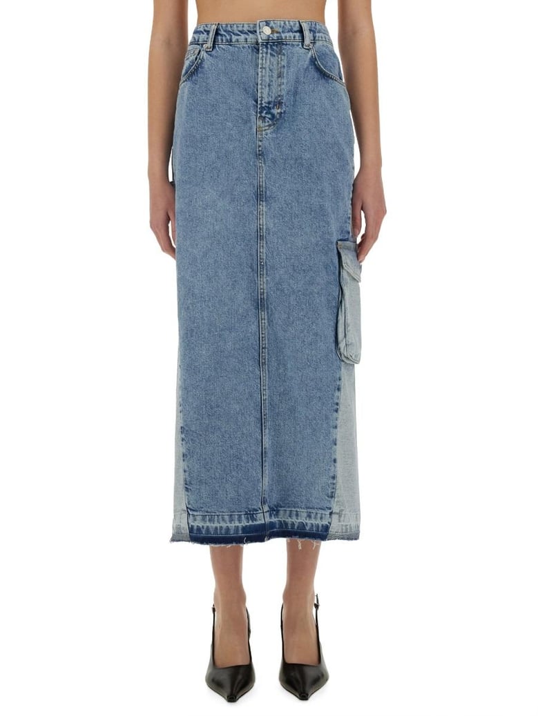 denim cotton skirt by Selfnex