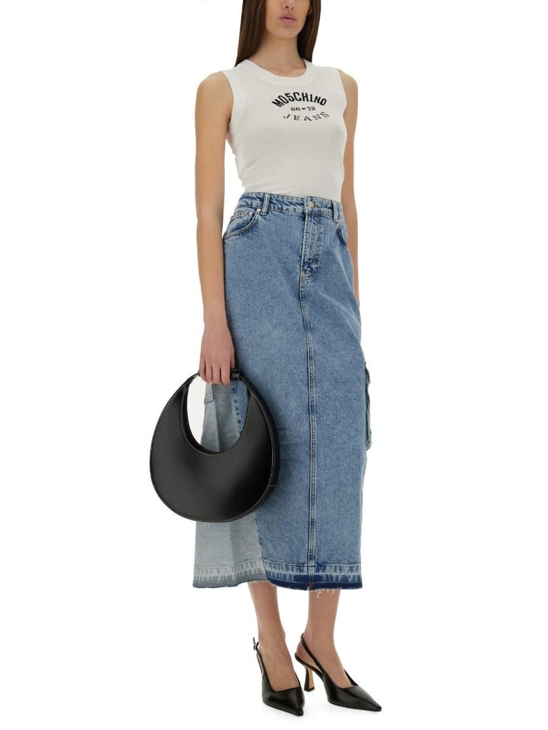 denim cotton skirt by Selfnex