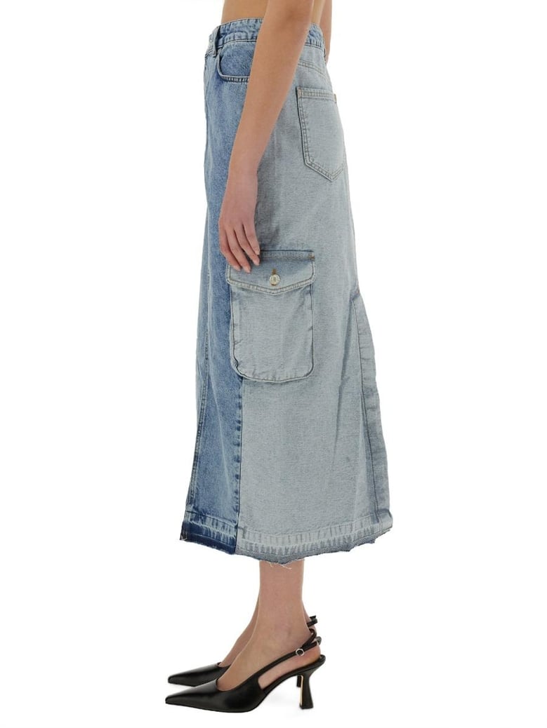 denim cotton skirt by Selfnex