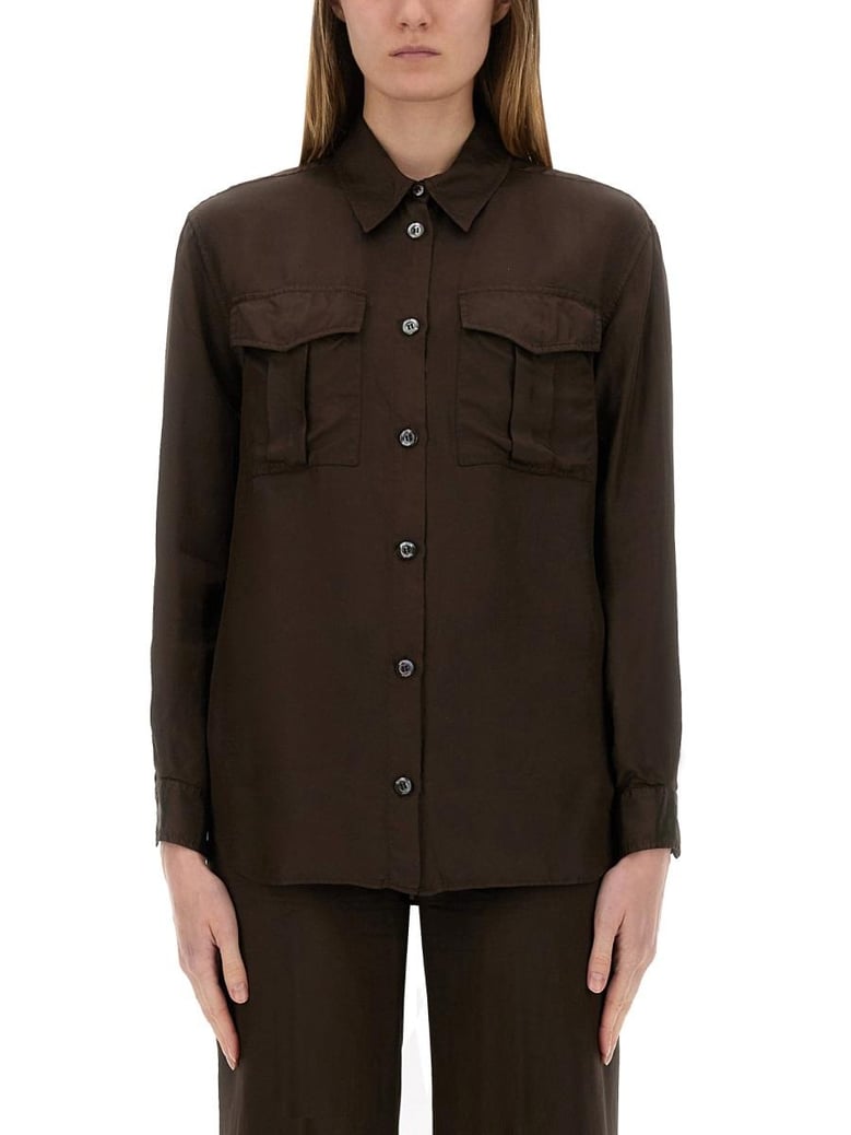 viscose brown shirts by Selfnex