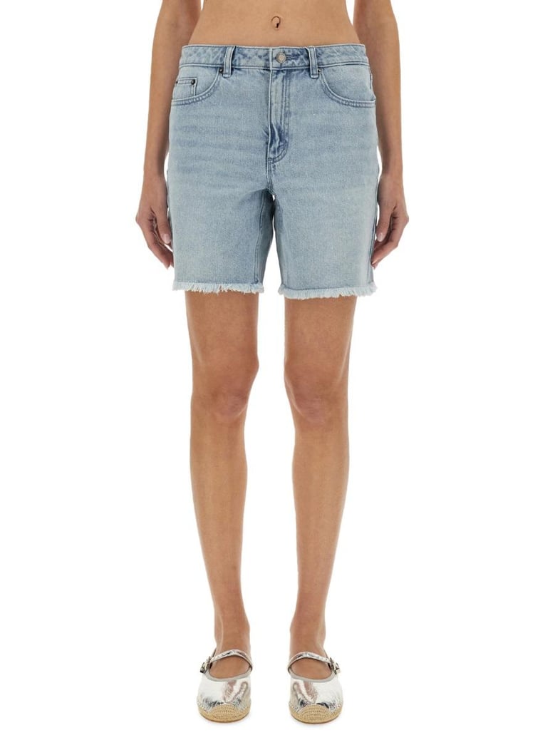 denim boyfriend shorts by Selfnex