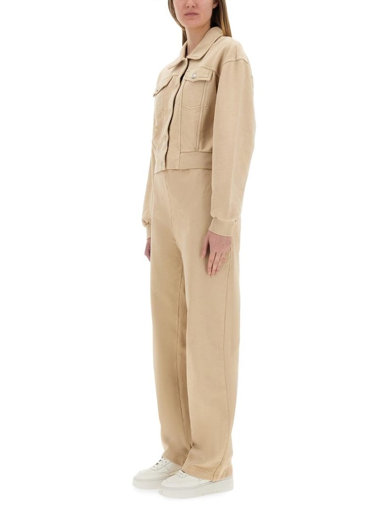 beige cotton trousers by Selfnex
