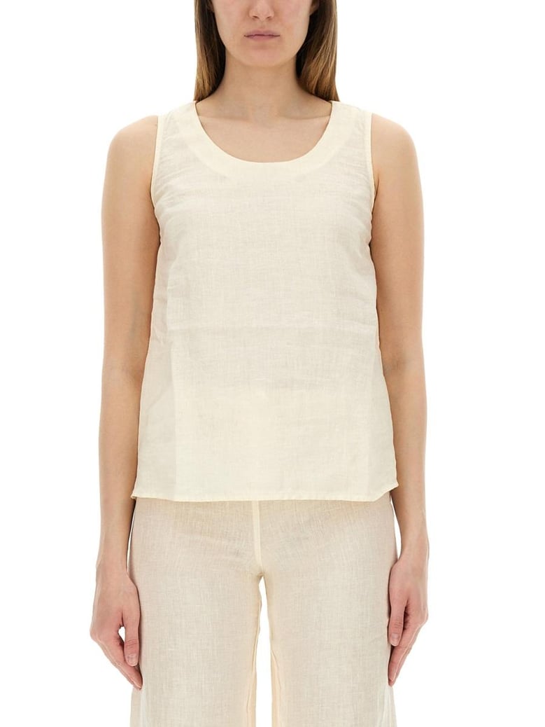 powder linen tops by Selfnex