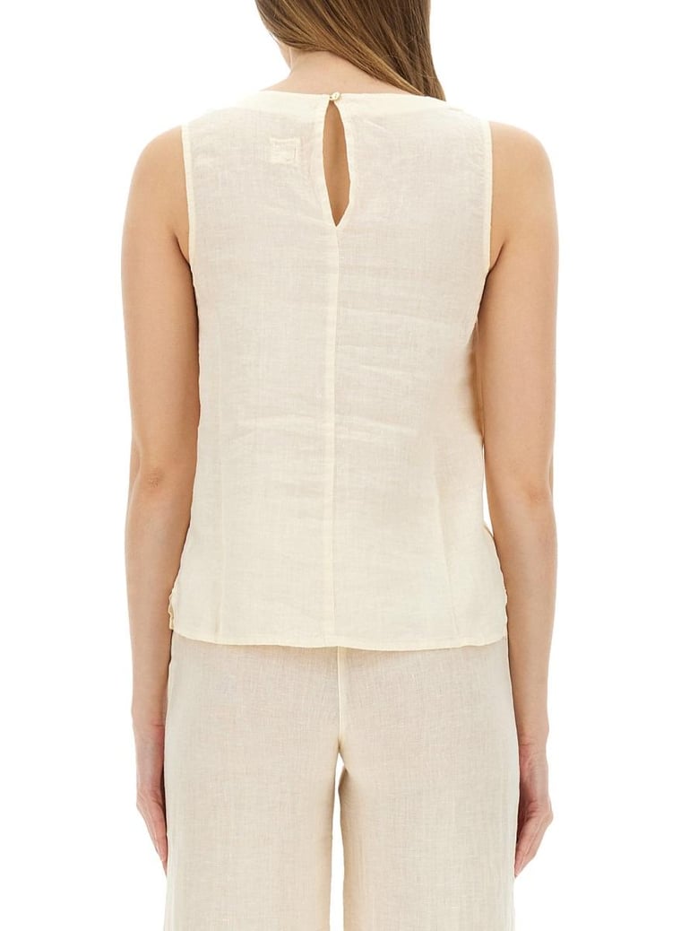powder linen tops by Selfnex