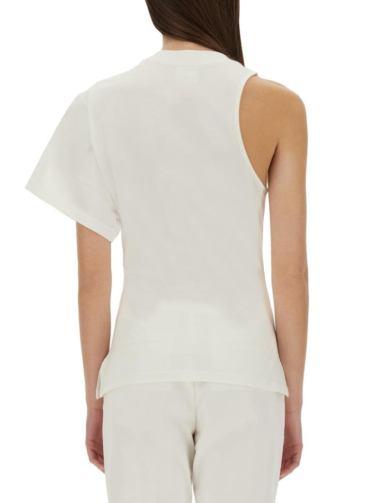 oneshoulder tshirt in scuba by Selfnex