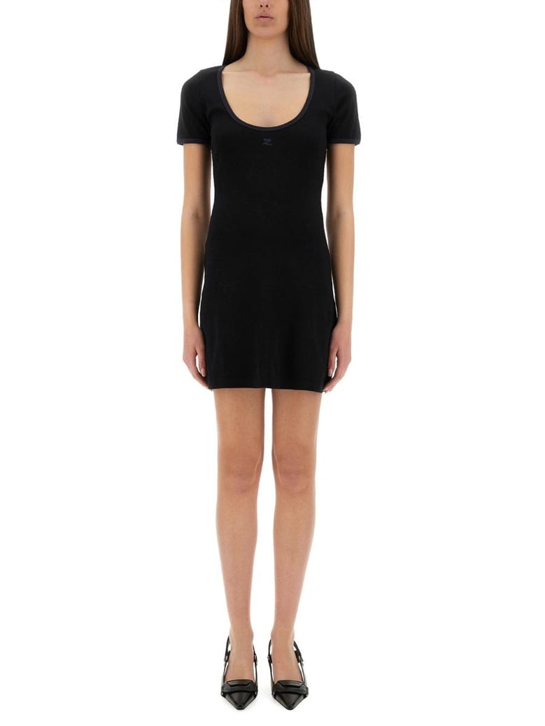 holistic contrast mini dress by Selfnex