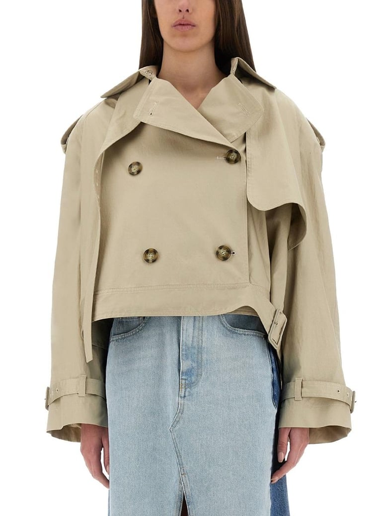 short trench coat with belt by Selfnex