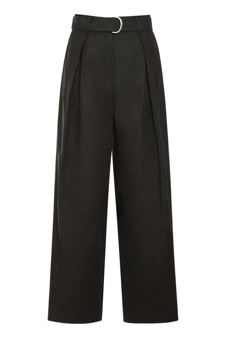 jane linen wide leg trousers by Selfnex