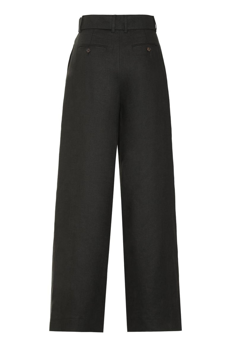 jane linen wide leg trousers by Selfnex