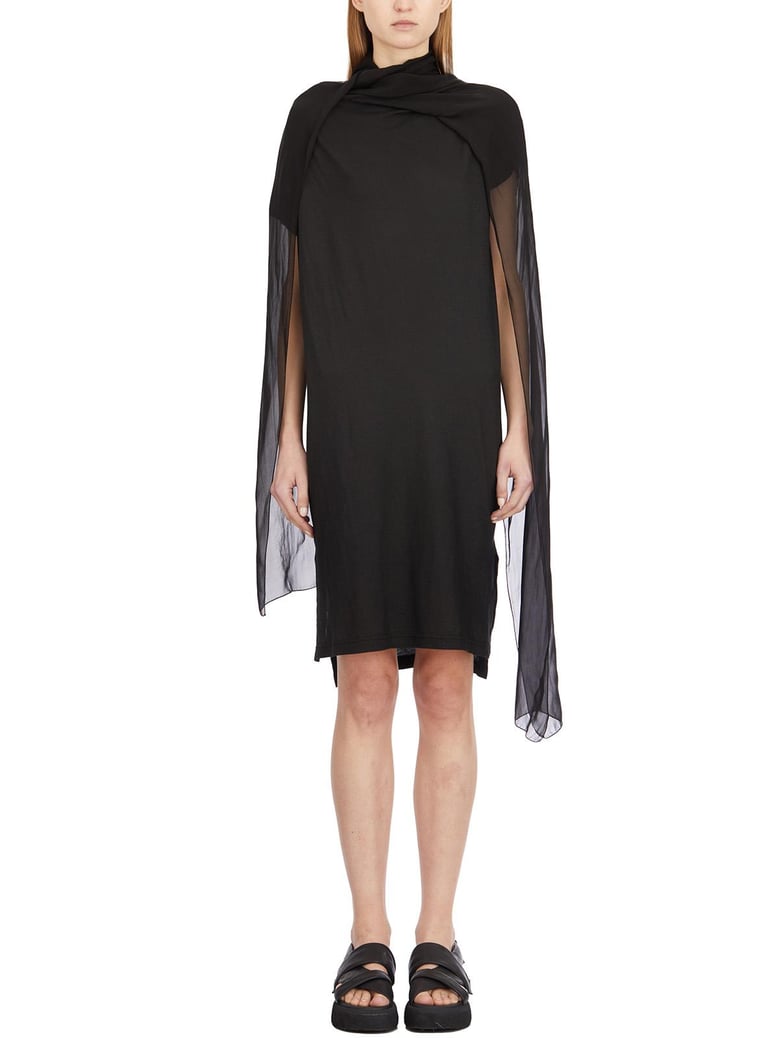 cotton dress with silk scarf by Selfnex