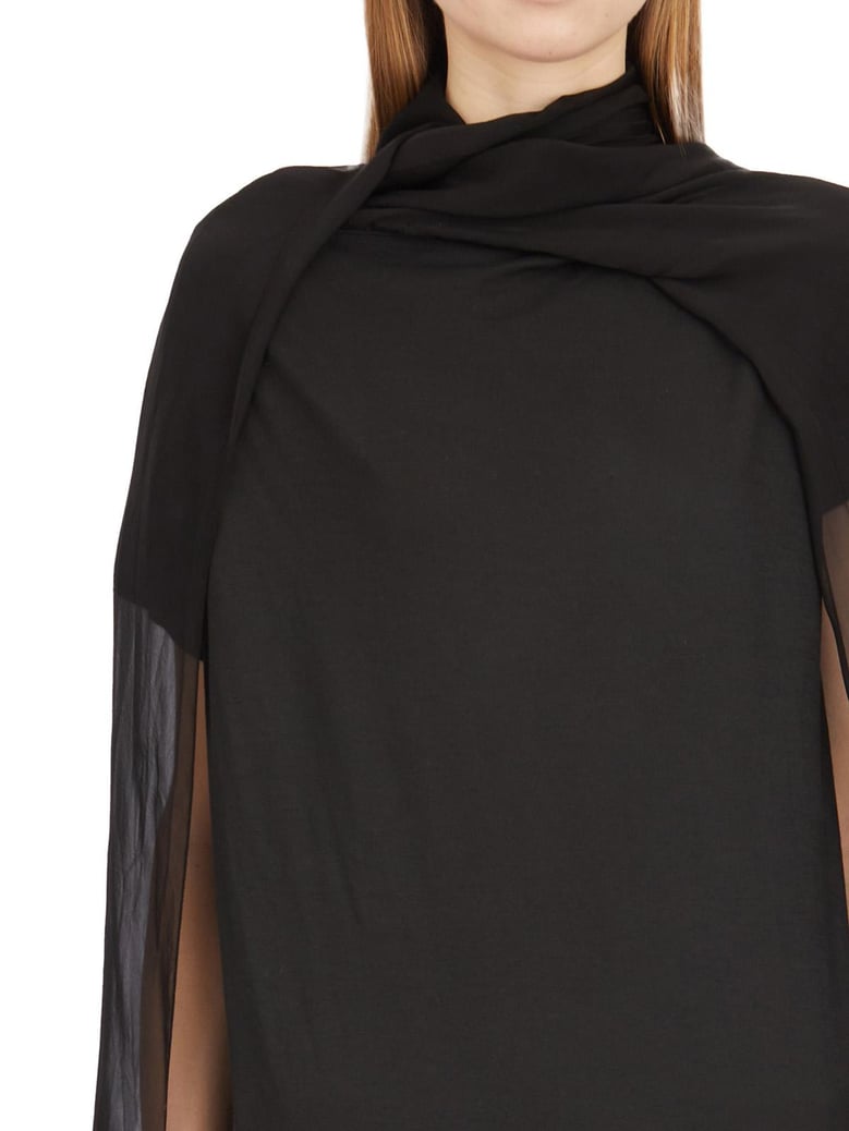 cotton dress with silk scarf by Selfnex