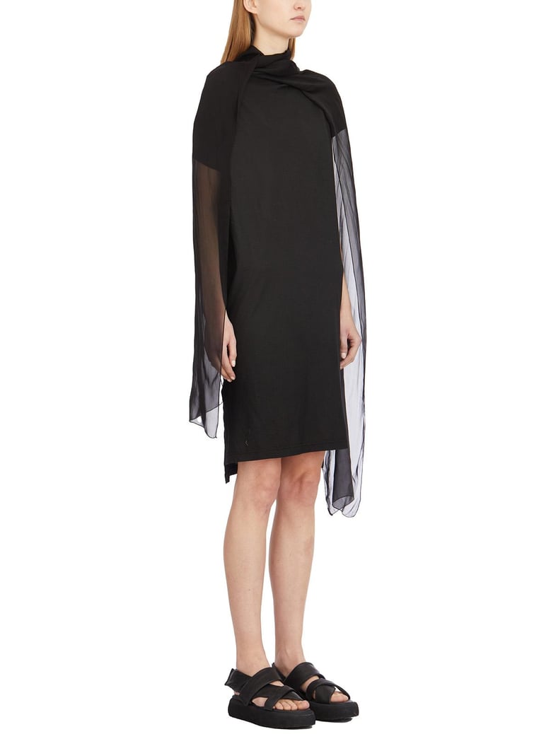 cotton dress with silk scarf by Selfnex