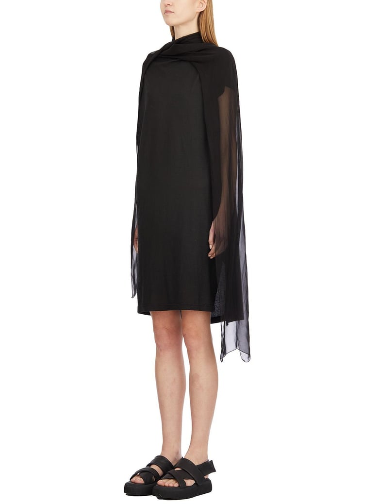 cotton dress with silk scarf by Selfnex
