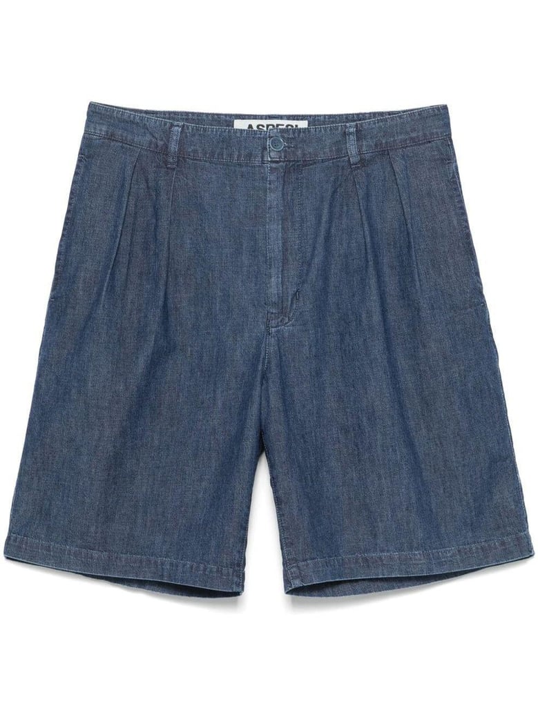 stirato blue bermuda shorts by Selfnex