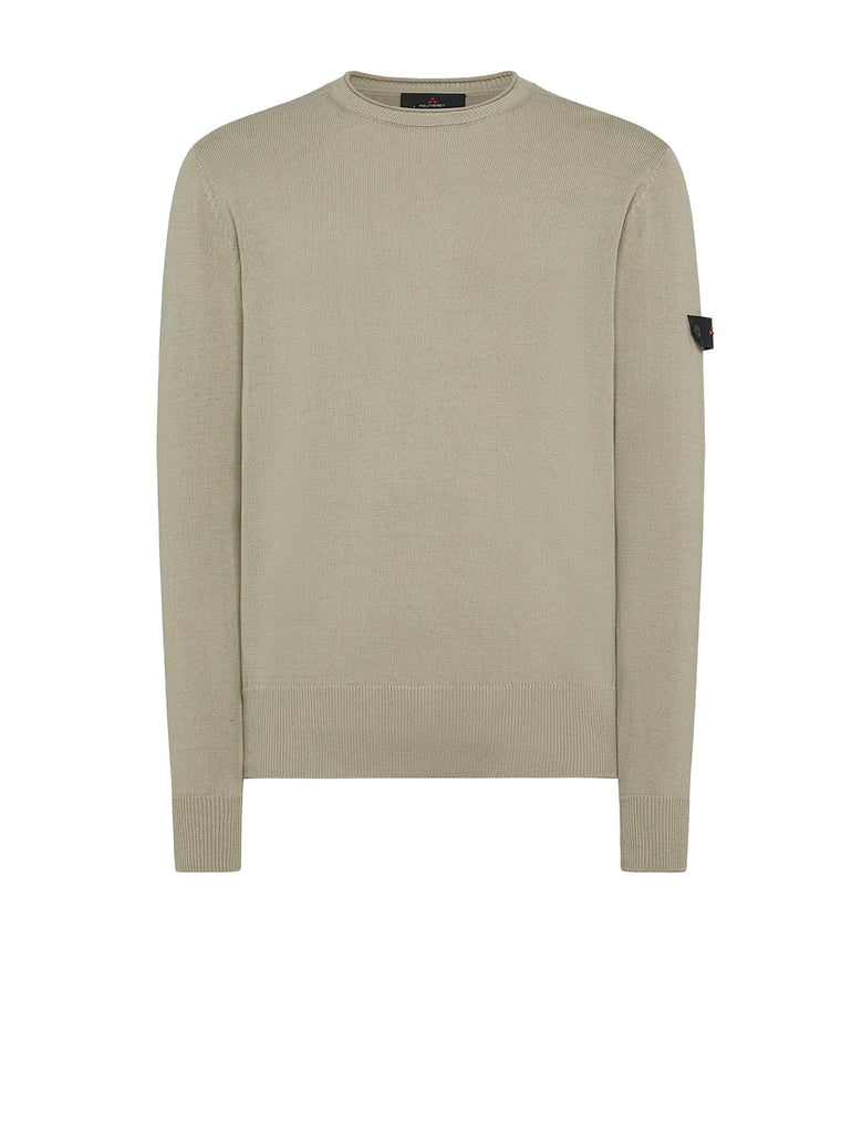 sand crewneck sweater by Selfnex