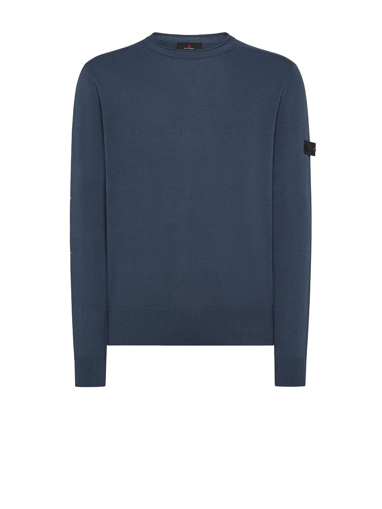 blue crewneck sweater by Selfnex