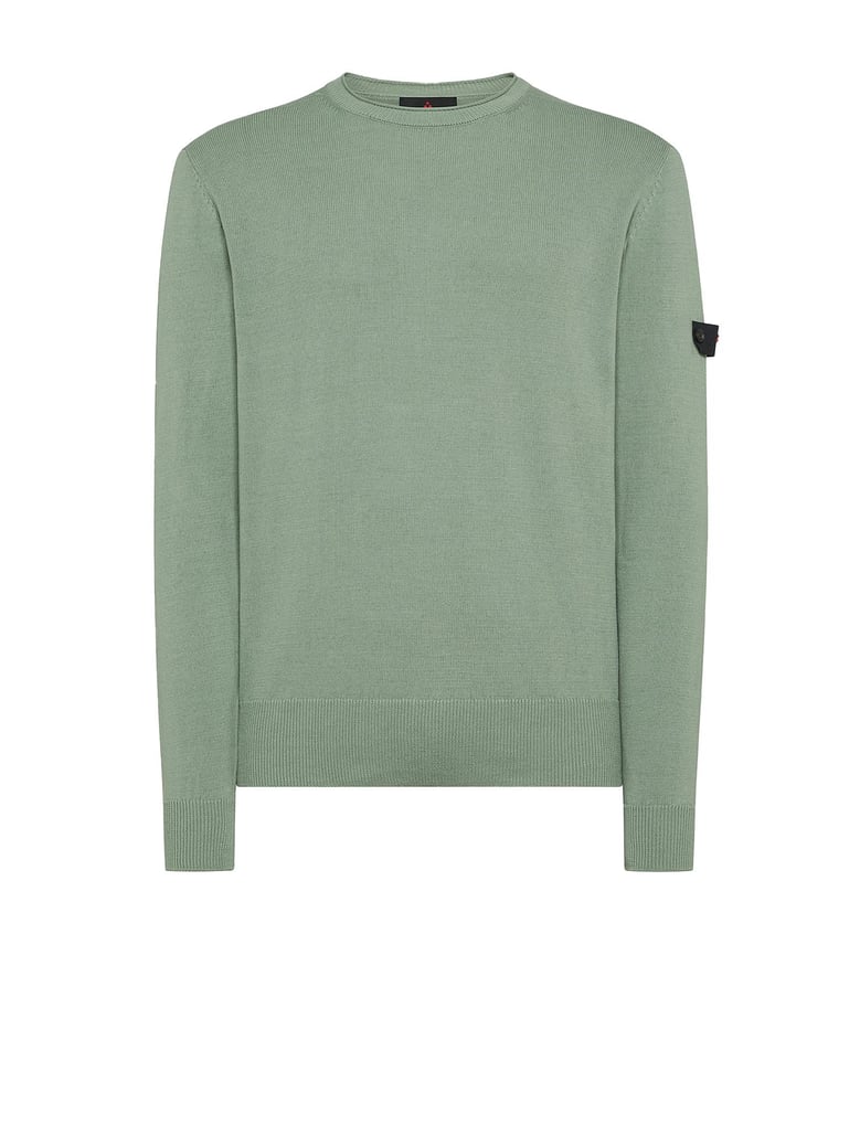 sage green crewneck sweater by Selfnex