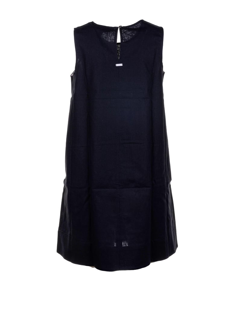 black mini sleeveless dress by Selfnex