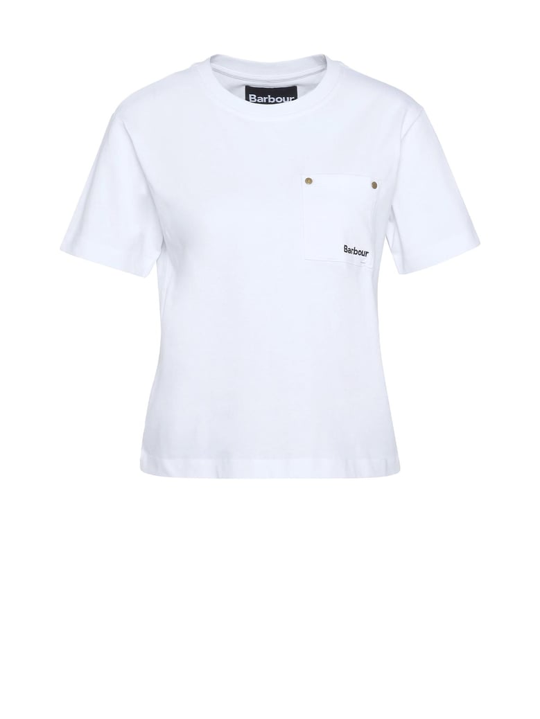 white t-shirt with logo by Selfnex