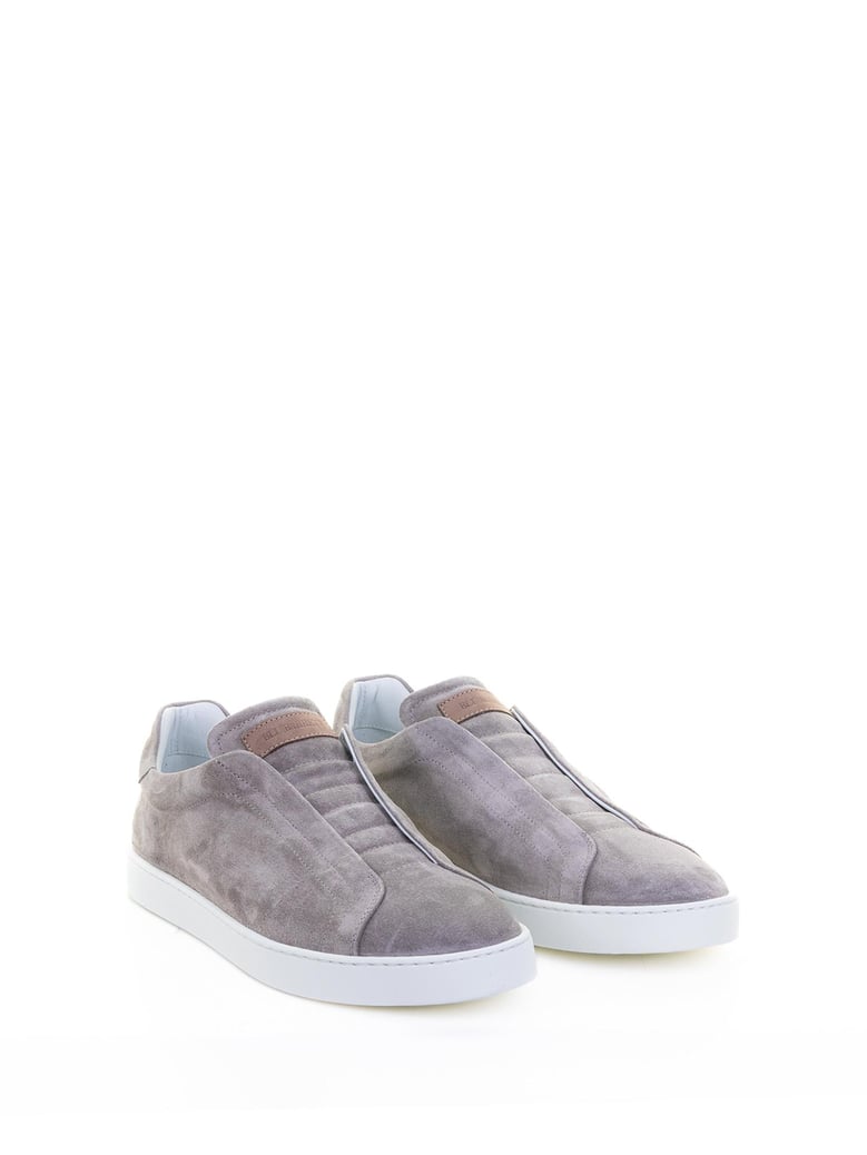 slip on greige suede sneaker by Selfnex